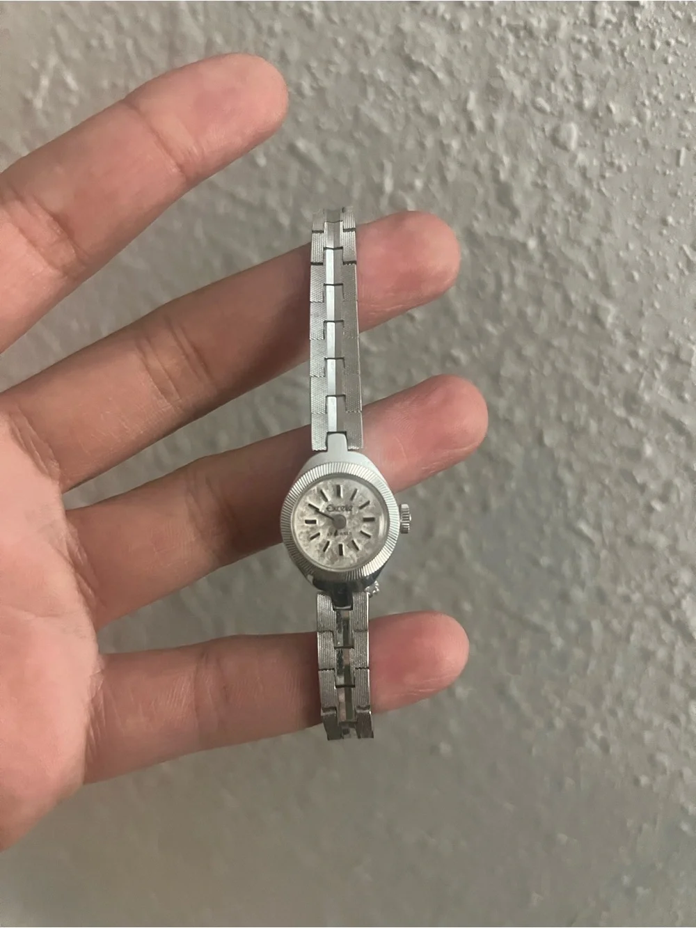 Vintage Silver Tone Ladies Bracelet Watch 1960s - 1970s